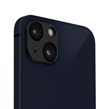 Protector de lente de aleación metálica para Apple iPhone 13/13 mini, Negro ónix