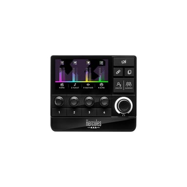 HERCULES Controlador de audio STREAM 200 XLR - Control de sonido sencillo e intuitivo para juegos y aplicaciones - Modo creador: divisor de audio - Streaming avanzado