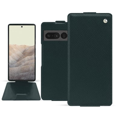 Housse cuir Google Pixel 7 Pro -  - Vert - Cuir saffiano