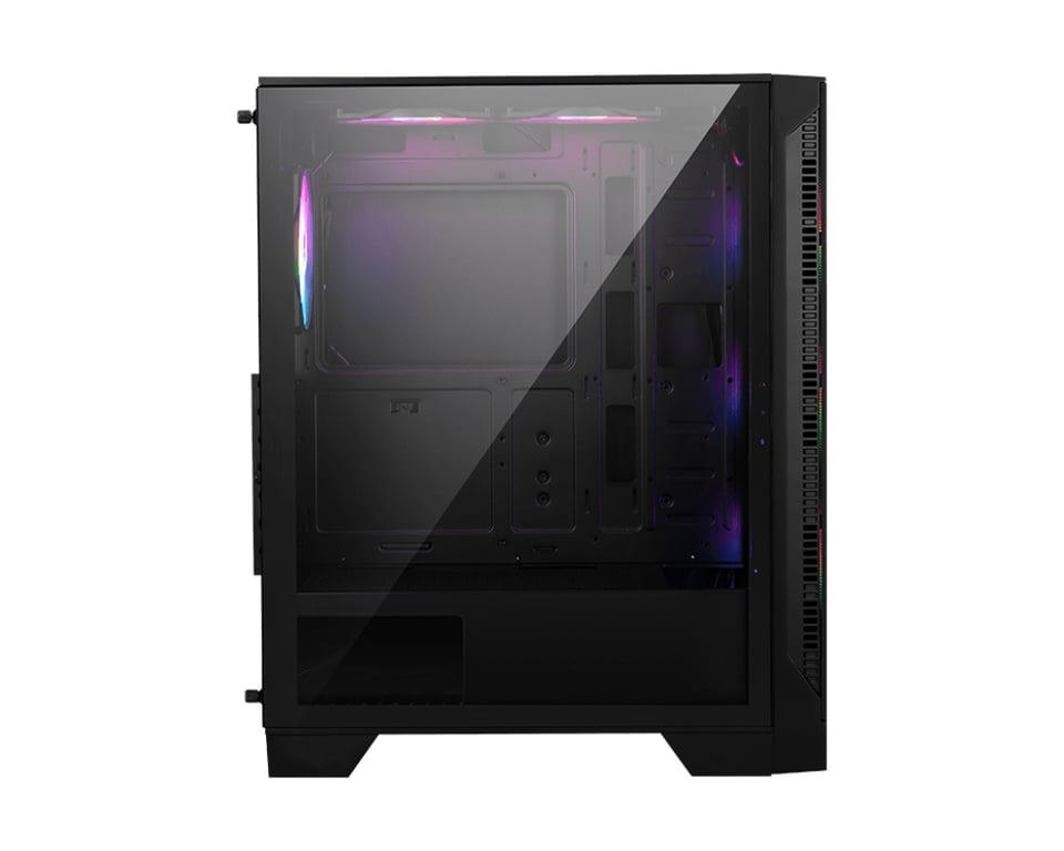 MSI MAG Forge 120A AIRFLOW Midi Tower Noir, Transparent - Neuf