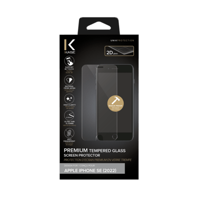 Protector de pantalla de cristal templado de alta calidad para Apple iPhone SE 2022, transparente