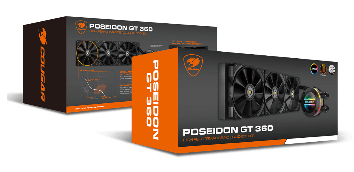 COUGAR Gaming POSEIDON GT 360 Processeur Kit de refroidissement du liquide 12 cm 1 pièce Neuf - vue 2