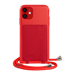 Coque antibactérienne Vegan bio en bandoulière pour Apple iPhone 11, Rouge écarlate
