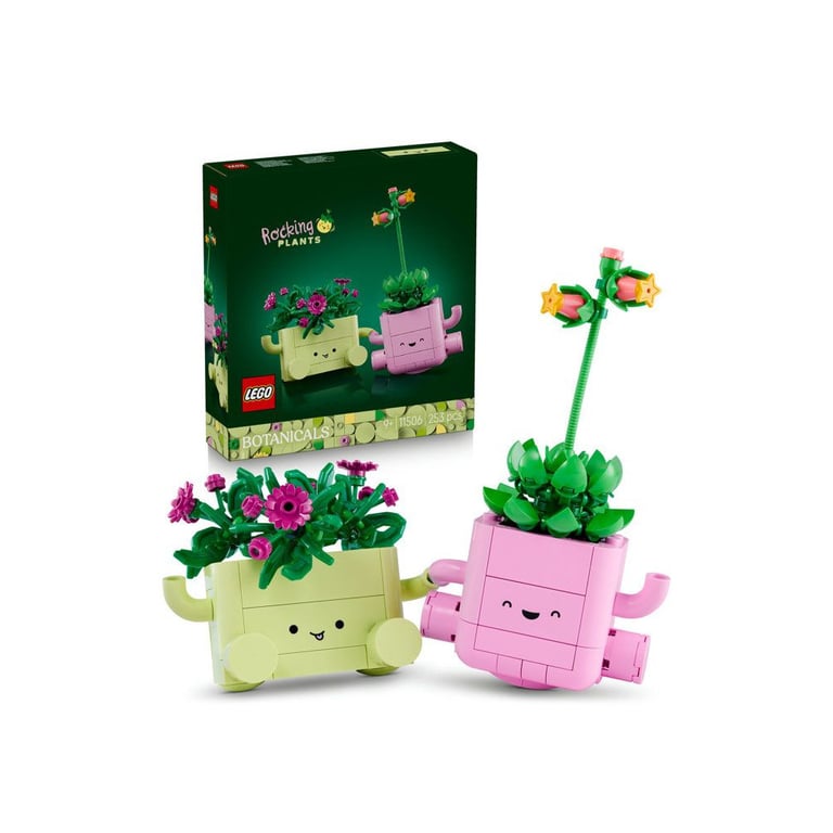 Set de construction LEGO Botanicals 11506 Petites Plantes Dansantes 253 pièces, 2 plantes en pots pastel vert et rose - Neuf