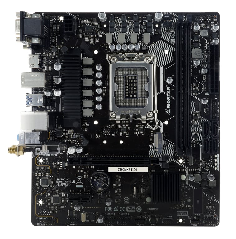Biostar Z690MX2 E D4 carte mère Intel Z690 LGA 1700 micro ATX - vue 2