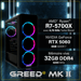 MK2 LITE - PC Gamer - AMD Ryzen7 5700X - Nvidia Geforce RTX 5060  - Rapide Bureau PC Gaming - 4K & Raytracing avec 32 GO RAM DDR4 - 512 GO SSD - Ordinateur avec WiFi + Windows 11 Pro