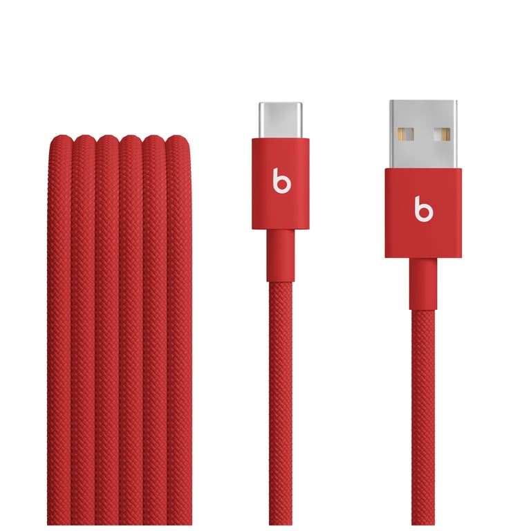 Apple Beats cable USB USB 2.0 1,5 m USB A USB C Rojo - Nuevo