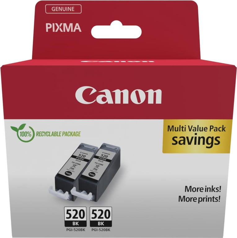 Canon 2932B019 cartuccia d'inchiostro 2 pz Originale Nero (PGI-520 BK TWIN) - Neuf
