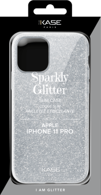 Coque slim pailletée étincelante pour Apple Apple iPhone 11 Pro, Argent