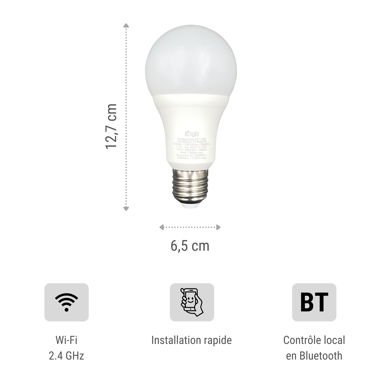 Lampadina connessa Antalya Color - LED Wi-Fi + Bluetooth E27 Bianco + Colori RGB