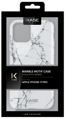 Custodia effetto marmo per Apple iPhone 11 Pro, bianco