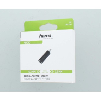 Hama 00205196 câble audio 3,5mm 6,35 mm Noir