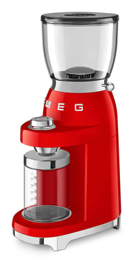 Smeg CGF11RDEU appareil à moudre le café 150 W Rouge, Transparent
