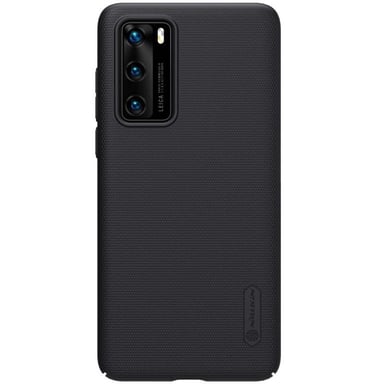 Nillkin Funda para Huawei P40 Serie Super Frosted Shield Compatible con Carga Qi Negro