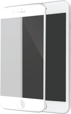 Protection d'écran en verre trempé Bord à Bord Incurvé pour Apple iPhone 6 Plus/6s Plus, Blanc