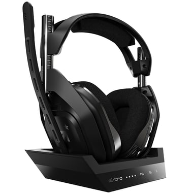 ASTRO Gaming A50 + Stazione Base Cuffie senza fili ad archetto Play Nero, Argento