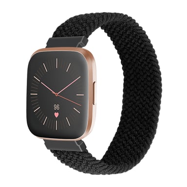 Cinturino per orologio Nylon Black S Fitbit Versa/Versa 2