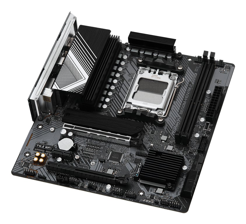 Asrock B650M HDV/ .2 AMD B650 Emplacement AM5 micro ATX Neuf - vue 2