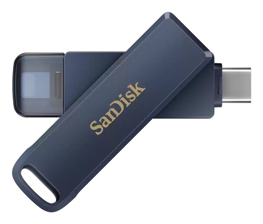 SanDisk iXpand lecteur USB flash 64 Go USB Type-C / Lightning 3.2 Gen 1 (3.1 Gen 1) Bleu - Neuf