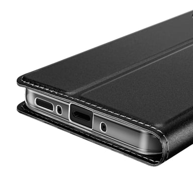 Dux Ducis Estuche para Samsung A26 satinado con tarjetero y soporte Negro