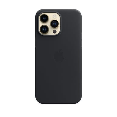 Coque en cuir avec MagSafe pour iPhone 14 Pro Max Noir