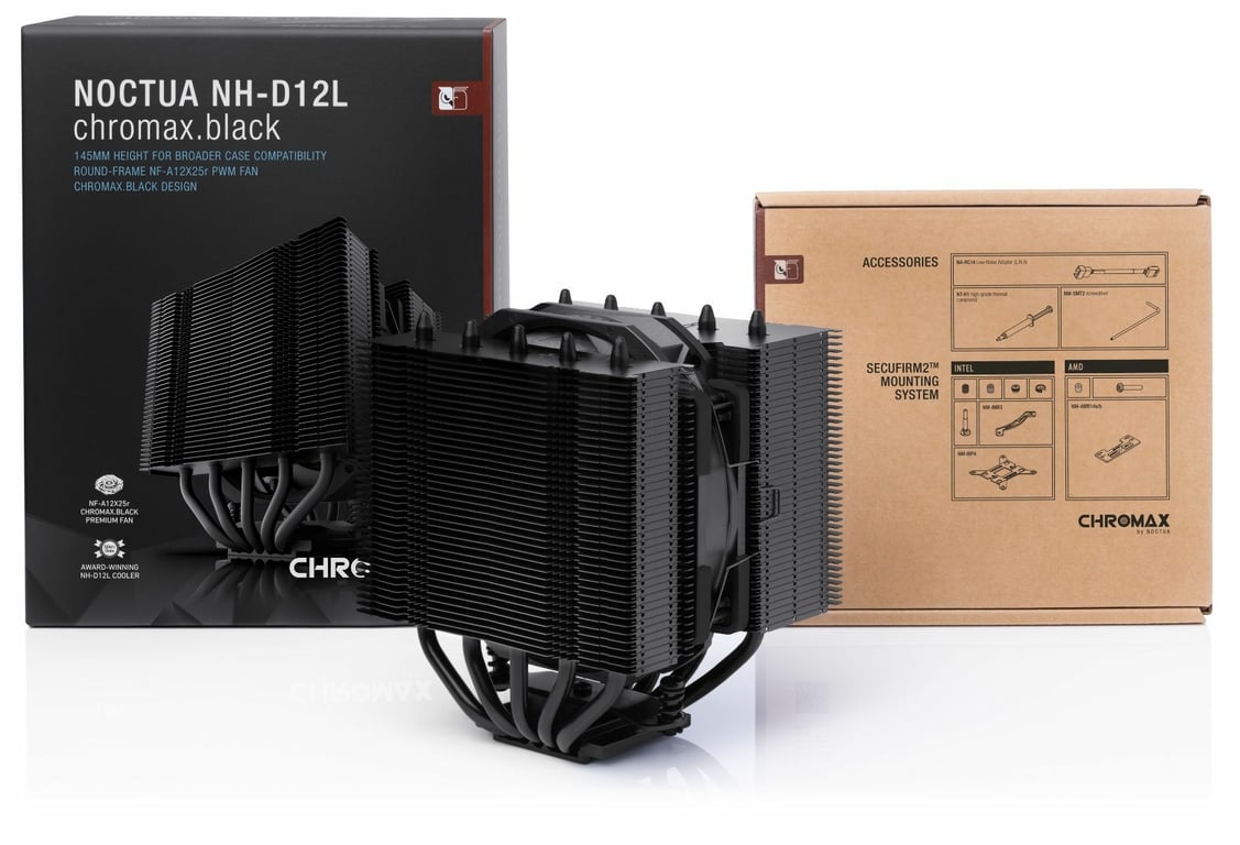 Noctua NH D12L chromax. - vue 3