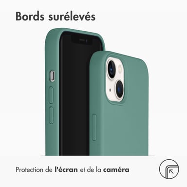 Accezz Coque Liquid Silicone pour Apple iPhone 14 / 13 - Vert foncé