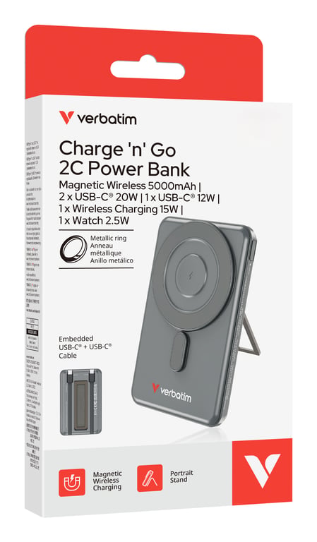Verbatim 32251 banque d'alimentation électrique 5000 mAh Recharge sans fil Neuf - vue 3