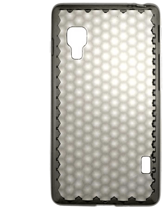 Coque silicone unie compatible Givré Noir LG Optimus L5 II