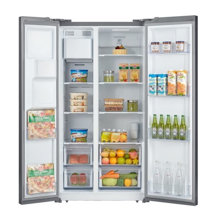 Réfrigérateur américain Continental Edison CERANF556IX1 556 L No Frost distributeur eau & glaçons Inox argent - Neuf