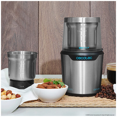 Moulin À Café Cecotec TitanMill 300 DuoClean – 300 W, Acier Inoxydable - vue 3