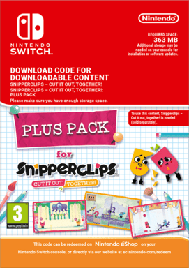 Snipperclips Cut it out, together!: Plus Pack DLC SWITCH [Code de téléchargement]
