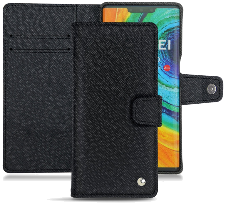 Housse cuir Huawei Mate 30 Pro - Rabat horizontal portefeuilleNoir