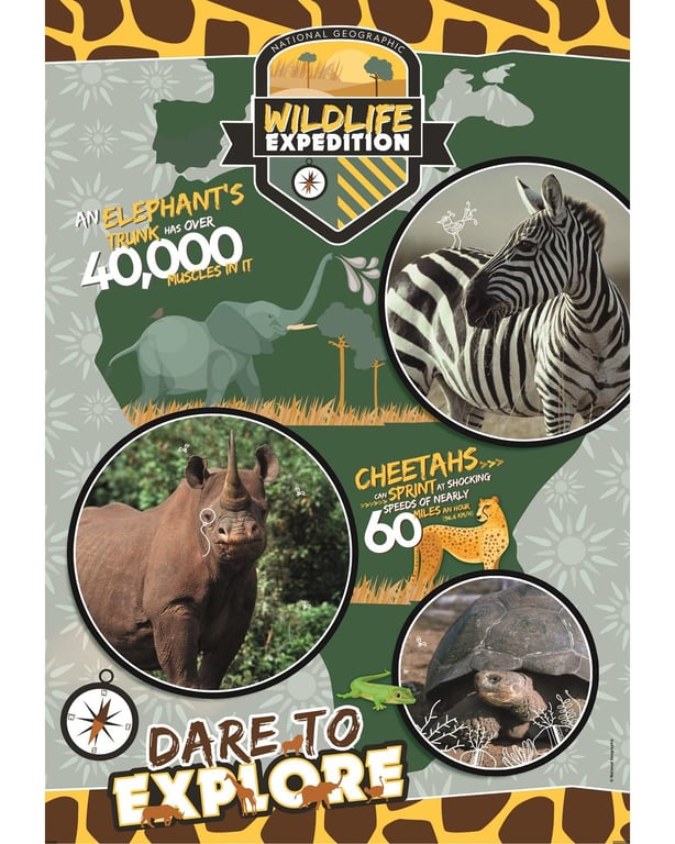 Puzzle 180 pièces : National Geographic Kids : Sauvage Clementoni Puzzles - vue 2