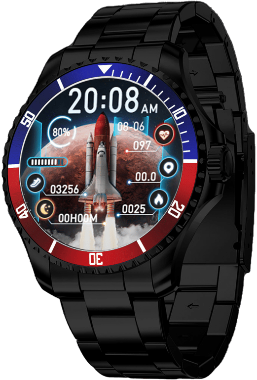 NASA Montre Connectée Homme; Smartwatch; Sport; IP67; Santé; Images de l'univers; Android - iOS; Mod