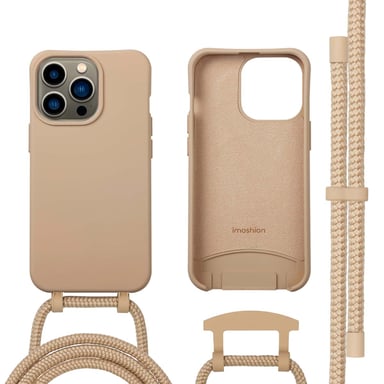 imoshion Coque arrière Color avec cordon amovible et MagSafe pour Apple iPhone 13 Pro - Nude