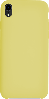 Coque rigide finition soft touch jaune citron pour iPhone XR