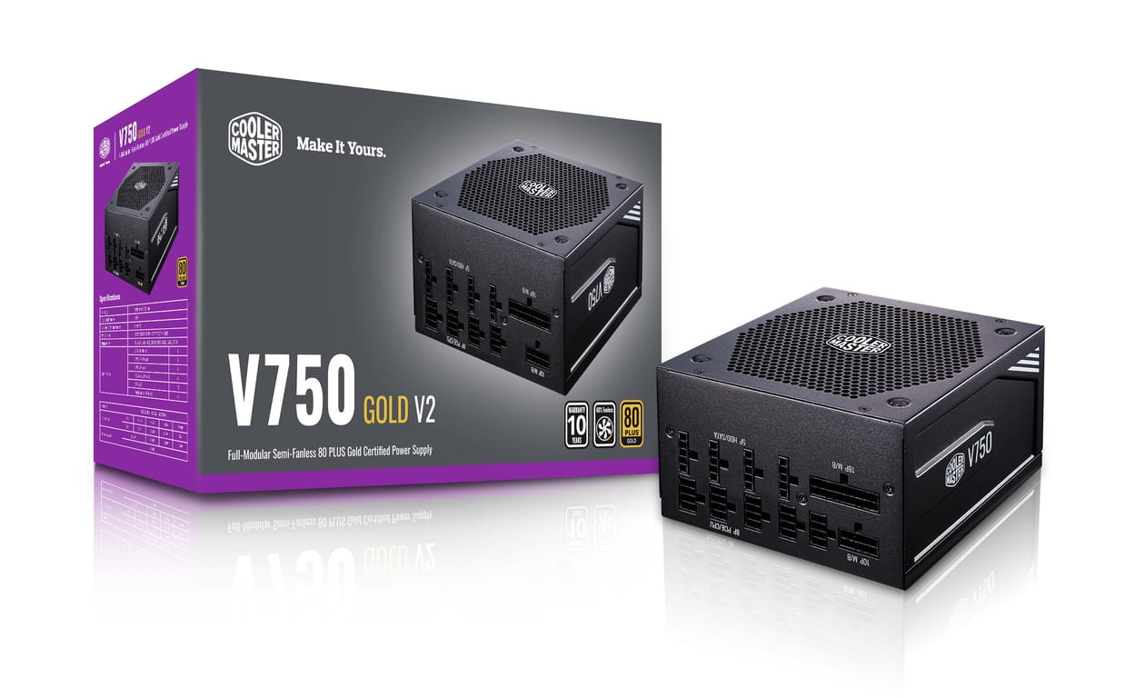 Cooler Master V750 Gold I Unité D'alimentation D'énergie 24 pin - vue 3