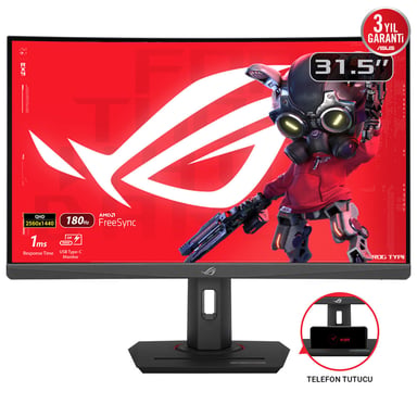 ASUS ROG Strix XG32WCS écran plat de PC 80 cm (31.5'') 2560 x 1440 pixels Quad HD LED Noir