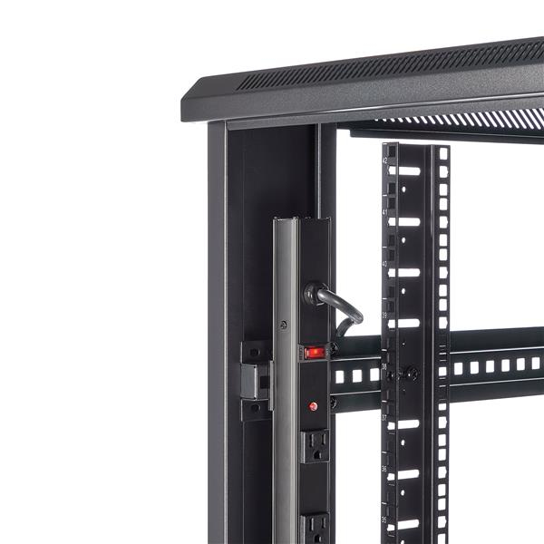 StarTech.com Rack Serveur 42U à 4 Montants Rack de Données 19 pour Ordinateur / AV / Équipement IT Rack Serveur avec Roulettes Armoire Réseau Industrielle Pleine Taille Neuf - vue 3