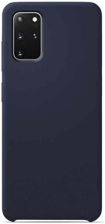 Coque silicone unie compatible Soft Touch Bleu nuit Samsung Galaxy S20 Plus