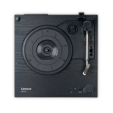 Lenco LS-15BK platine Tourne-disque entraîné par courroie Noir
