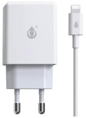 One+ Chargeur secteur USB-C + câble Lightning -> USB-C Blanc
