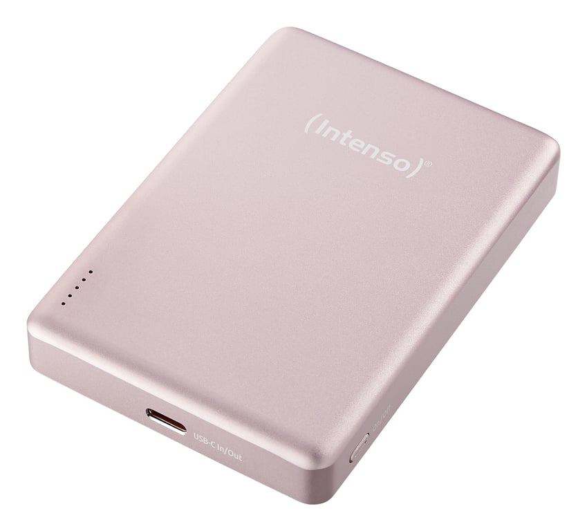 Intenso Batterie Externe Magnétique MW10000 10000 mAh – Compatible MagSafe Charge Sans Fil USB C PD Pour iPhone & Android – Testée en Allemagne – Rosé Neuf
