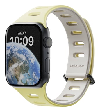 Native Union ACTBAND-AW-S-LMOS Accesorios para dispositivos vestibles inteligentes Grupo de rock Gris, Amarillo Silicona