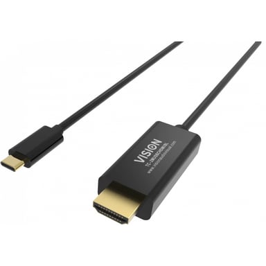 Vision TC 2MUSBCDP8K/BL cable DisplayPort 2 m USB Tipo C Negro