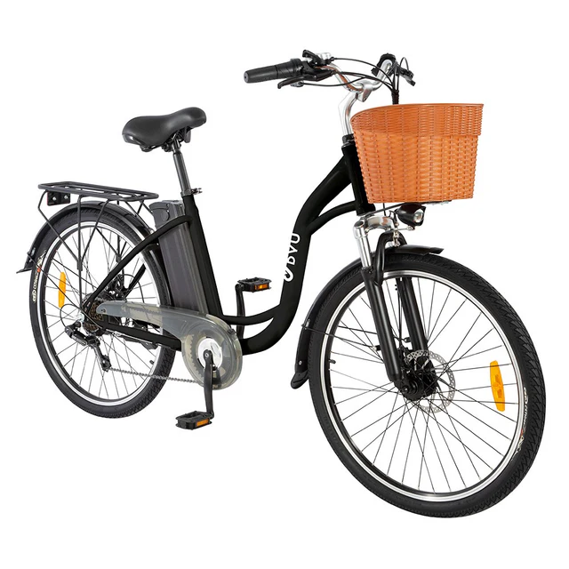 DYU C6 Vélo électrique pour adultes 26 City Urban E Bike avec panier Moteur Batterie 36V 12.5Ah Neuf - vue 4