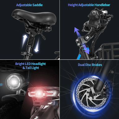 Vélo de montagne électrique Ridstar MN26 1500 W à gros pneus 48 V 20 Ah