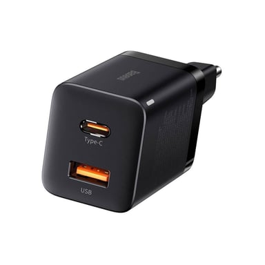 Chargeur Secteur Double Sortie USB-A/USB-C 30W QC3.0 Édition Super Si Pro Noir