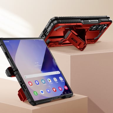 I-Blason Funda de carbono para Galaxy Z Fold 6 Protección completa antigolpes Rojo